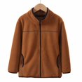 thumbnail image 3 of Uxgjfwu Boys Fleece Zip Up Jacket Fashionable Boys and Girls Outerwear Casual Long Sleeved Top Plush Lapel Neck Tops, 3 of 5