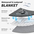 thumbnail image 2 of Waterproof Dog Blanket For Couch: Spill-proof Puppy Blankets Small Medium Dogs Washable  Reversible Soft Flannel Pet Throw Bed Crate Couch Sofa Cover Travel 30" X 40" Beige, 2 of 7