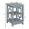 thumbnail image 4 of Convenience Concepts Town Square End Table with Shelves in Gray Wood Finish, 4 of 7