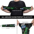 thumbnail image 3 of Balery Space Dino Cartoon Black Mangas Refrescantes para Brazos para Hombre y Mujer – Transpirables y Absorbentes de Humedad para Mujeres, Hombres y Niños, 3 of 7