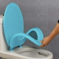 thumbnail image 2 of Soft Elongated Vinyl toilet Seat Soft Vinyl Cover with Comfort Foam Cushioning - Fits All Standard Size Fixtures - Easy to Install, 2 of 8