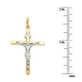 thumbnail image 6 of Precious Stars 14K Two-Tone Solid Gold Crucifix Religious Unisex Pendant with 24" Chain Necklace, 6 of 7
