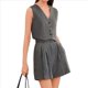 thumbnail image 2 of Conjuntos de Dos Piezas para Mujer, Verano 2025, Ropa Informal, Sin Mangas, con Botones, Chaleco y Pantalones Cortos, Conjuntos de Estar por Casa. Gris Oscuro S, 2 of 8