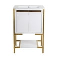 thumbnail image 3 of Marseille 24 in. White Bathroom Vanity With White, 3-Hole Ceramic Sink Top, 3 of 8