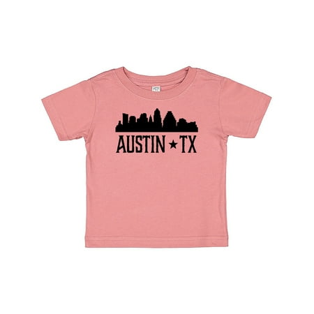 

Inktastic Austin Texas Skyline Silhouette TX City Gift Baby Boy or Baby Girl T-Shirt