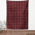 thumbnail image 4 of Ambesonne Buffalo Plaid Fabric by the Yard Upholstery, Red Black Squares Art, 10 Yards, Maroon Charcoal Grey, 4 of 5