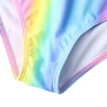 thumbnail image 5 of URMAGIC Girls 3 Piece Swimsuit Bathing Suit Rainbow Bikini Set with Cover Up Beach Skirt UPF 50+ Sun Protection, 5 of 5