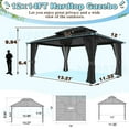 thumbnail image 5 of VEIKOUS 12'x14' Outdoor Hardtop Gazebo, Double Roof Metal Gazebo W/ Nettings for Patio, Garden, Lawn, Black, 5 of 11
