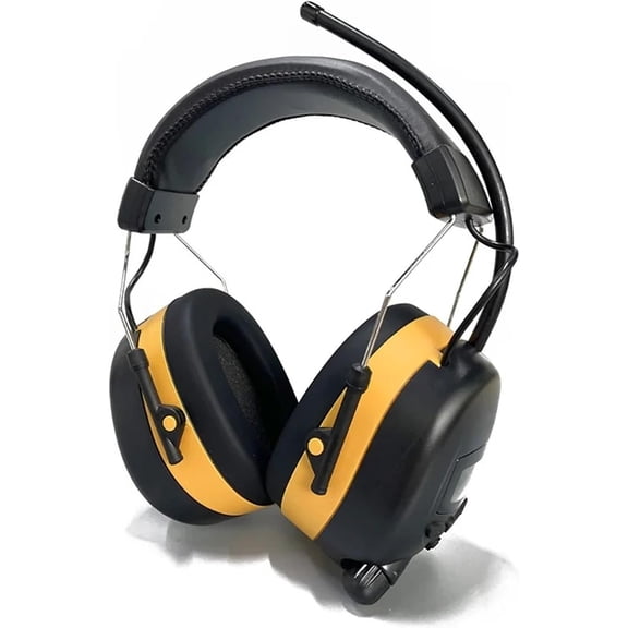 AM/FM Radio Headphones with Digital Display, 30dB AM FM Hearing Protection Safety Earmuffs, Ear Protection for Mowing