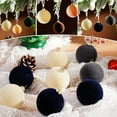 thumbnail image 6 of Festive Christmas Velvet Ornament Balls - 6cm Diameter Plush Decor for Tree, 6 of 8
