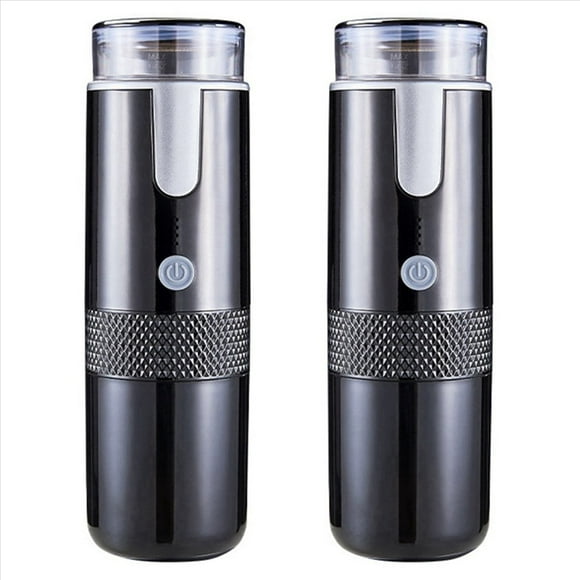 2X Cafetera ElectróNica MáQuina de Espresso Recargable Cafetera PortáTil para AutomóVil Hacer Café Molido y Espresso Viajes Camping