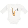 thumbnail image 3 of Inktastic Saxophone Player Music Girls Long Sleeve Baby Bodysuit, 3 of 5