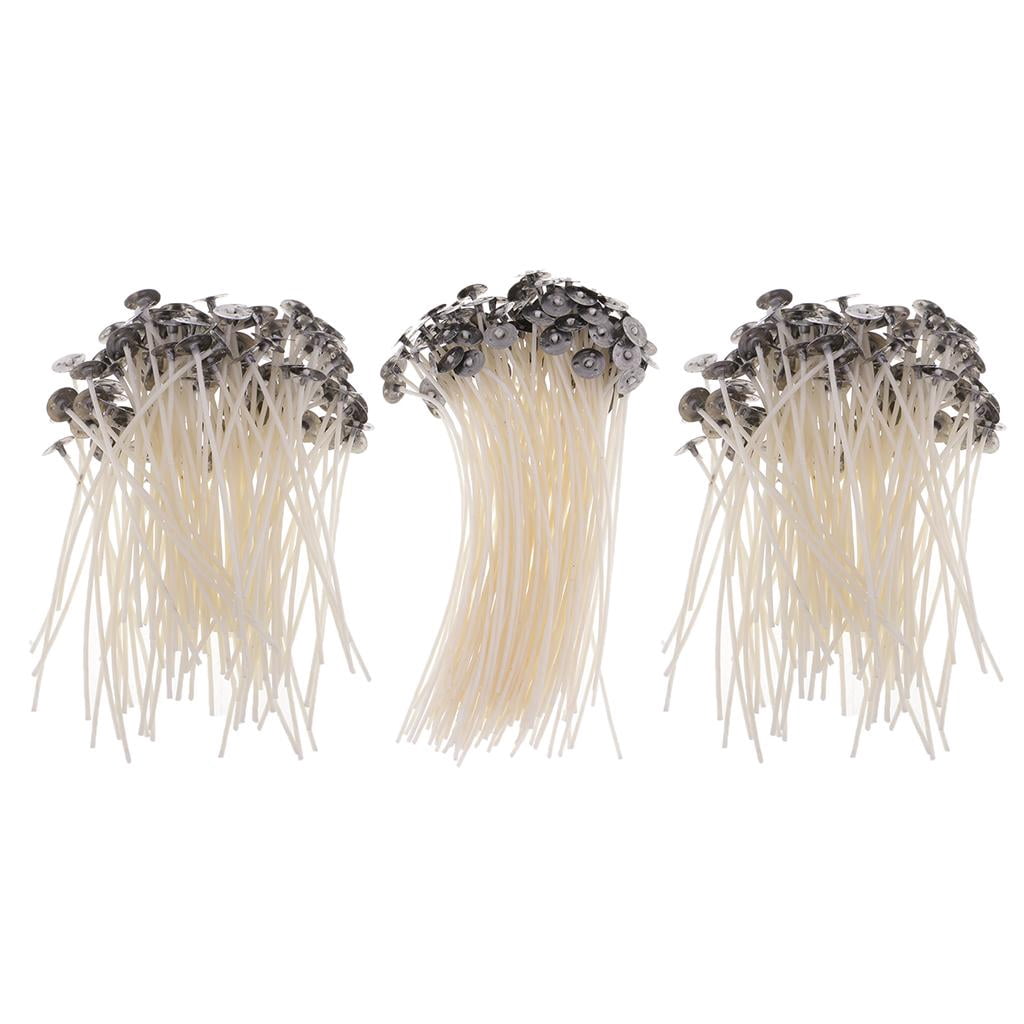 FVDPWYE 100x Pre-Waxed Tealight Candle Wicks with Sustainers For Candle Making 15cm 100pcs-15cm