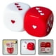 thumbnail image 3 of KAKOWELY 2 dados con diseño de corazón, dados de múltiples caras, accesorios para fiestas, juegos de mesa, dados, juguetes, juego de dados, 3 of 5