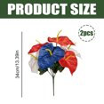 thumbnail image 3 of 4th Of July Flower Decorations, Red Blue White Cemetery Flower, Independence Day, Home Party Decor,Memorial Day GraveFlowers for Home Wedding Party Decor, 3 of 6