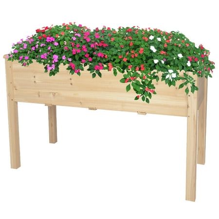KARMAS PRODUCT Raised Garden Bed Elevated Standing Wood Planter Box...