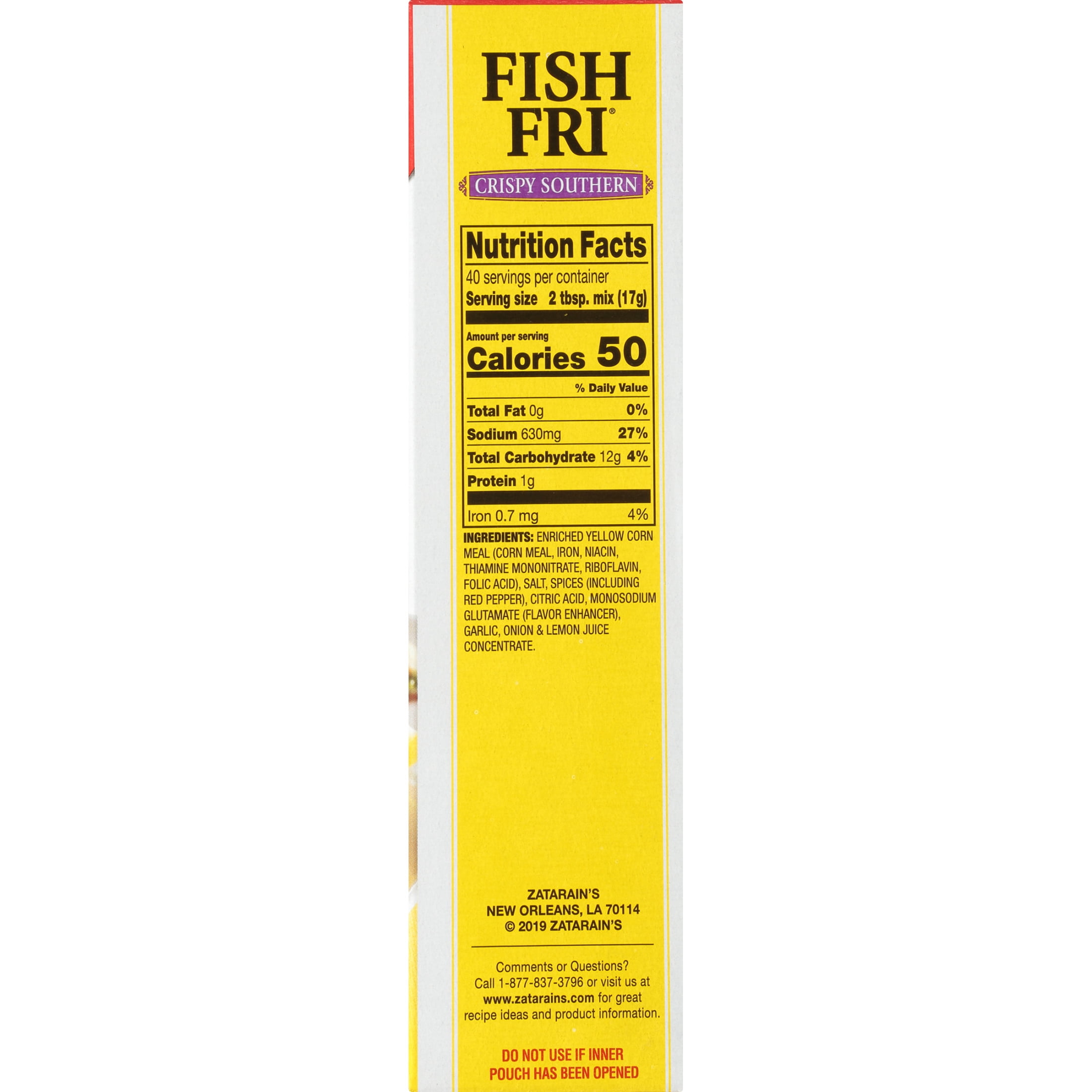 Zatarain's Gluten Free Crispy Southern Fish Fri, 24.0 oz Box