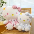 thumbnail image 2 of Dulces regalos de San Valentín, famosas muñecas de dibujos animados de Anime, falda azul y rosa, juguetes de peluche de Hello Cat Kitty para niñas y mujeres, 2 of 3