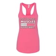 thumbnail image 2 of Wild Bobby Installing Muscles Please Wait Gym/Workout Women Racerback Tank Top, Hot Pink, X-Large, 2 of 5