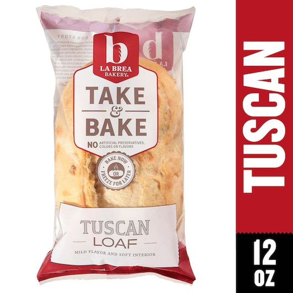 La Brea Bakery Take and Bake Tuscan Bread Loaf, 12 Ounce -- 12 per Case, Aryzta.