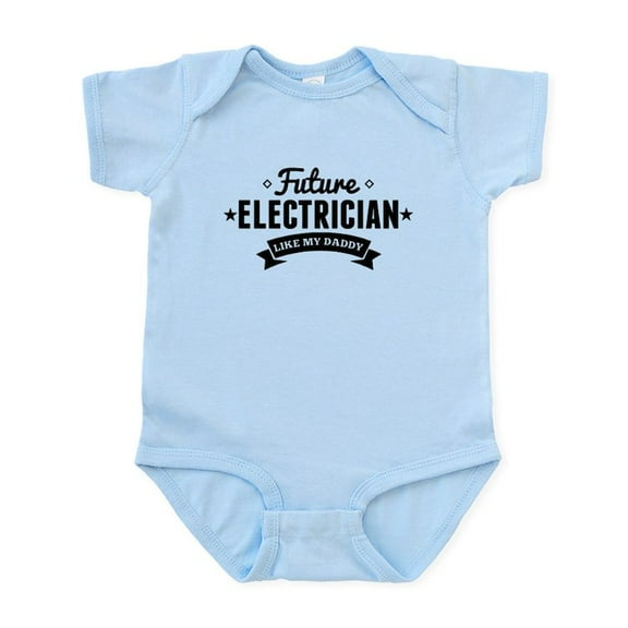 CafePress - Future Electrician Like My Daddy Body Suit - Baby Light Bodysuit, Size Newborn - 24 Months