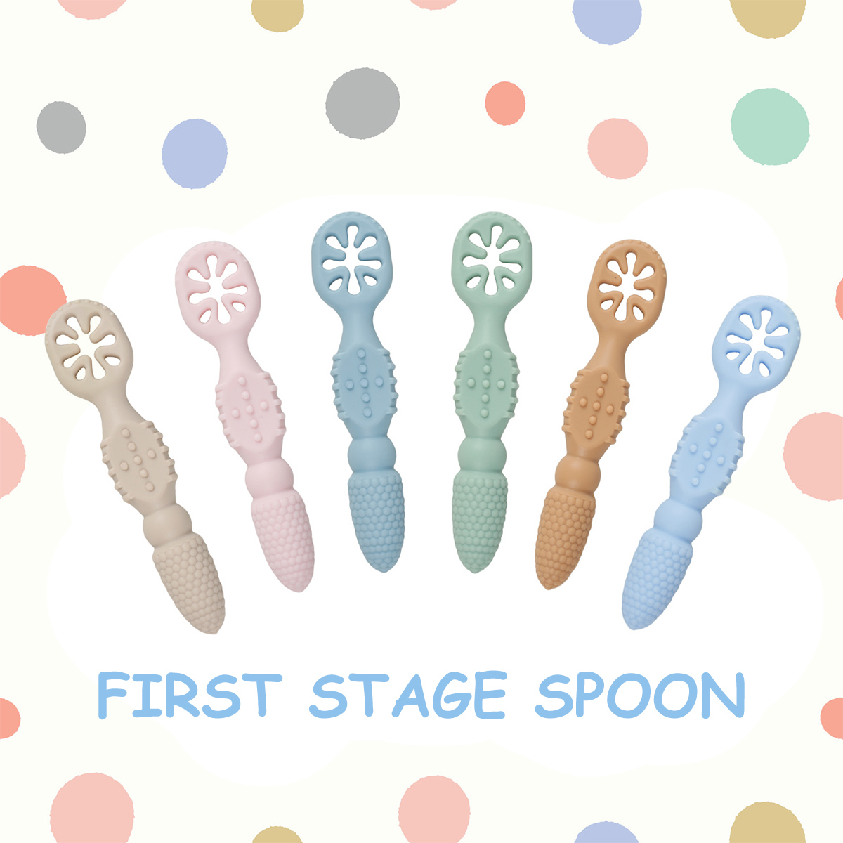  Baby Spoons Self Feeding 6+ Months, Infant Baby Spoons First  Stage Silicone Baby Feeding Spoon Set, Baby Led Weaning Teething Spoon -  BPA & Plastic Free Baby Spoon, Baby Food