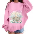 thumbnail image 2 of Likimi Child Toddler Girls Sweatshirts Animal Print Crew Neck Sweatshirt For Girls Long Sleeve Everyday Wear Fashion Pullover Size 11-12 Years, 2 of 4