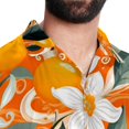 thumbnail image 5 of Tangerine Men's Short Sleeve Button Down Poplin Casual Beach Shirts, 5 of 6