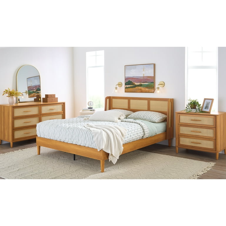 24時間限定タイムセール Homes Better & Bed Platform Queen Caning Springwood Gardens 邦楽