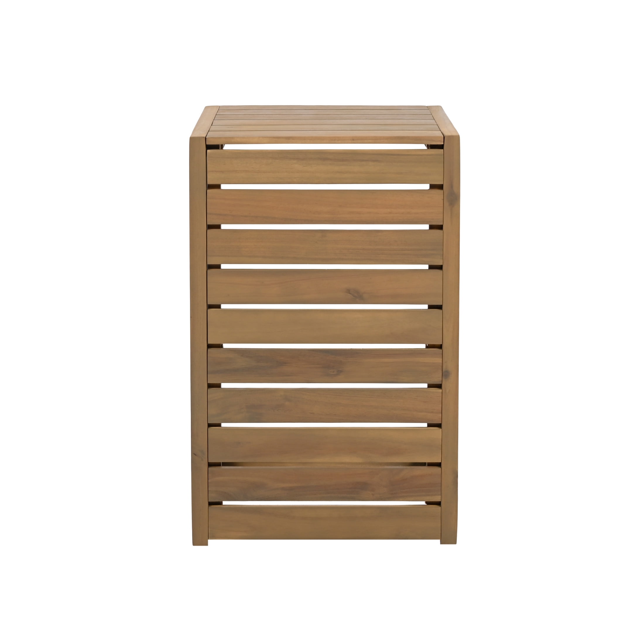 Kynora Modern C-Shape Accent End Table, Acacia Wood, Brown