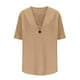 thumbnail image 4 of Vestidos Casuales Para Mujer, Blusas De Mujer De Moda Camisa de botones lisa de moda para mujer, blusa holgada con cuello en V para mujer, 4 of 6