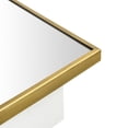 thumbnail image 6 of 16.5'' x 24'' Brushed gold Recessed and Surface Mount Bathroom Medicine Cabinet with Mirror Brushed gold Square Cornered Metal Framed Rounded Rectangle Medicine Cabinet Mirror, 6 of 10