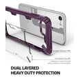 thumbnail image 5 of Ringke Fusion-X Case Compatible with iPhone 7, Transparent Hard Back Shockproof Advanced Bumper Cover - Lilac Purple, 5 of 9