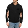 thumbnail image 6 of Txeol Mens Dialysis Sweatshirts Full Zip Lightweight Hemodialysis Hoodie Jackets Warm Drawstring Sweatshirt with Arm Zipper,Black,XL, 6 of 7