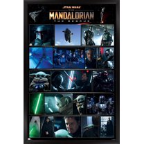 Star Wars: The Mandalorian Season 2 - Chapter 16 Grid Wall Poster, 14.725" x 22.375", Framed