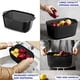 thumbnail image 5 of Cesta coladora de doble capa con tapa colador de frutas y verduras de cocina 345 x 23 x 15 cm contenedor de almacenamiento de alimentos de gran capacidad para refrigerador y uso en, 5 of 8