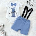 thumbnail image 5 of WAYUTE Baby Boy Clothes First Birthday Party Outfit Cute Romper with Suspenders Shorts Overalls for Toddler Casual Outfit Sets, 5 of 5