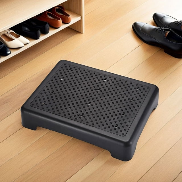 unbranded Taburete Negro Resistente Con Superficie Para Diferentes Espacios En El Hogar