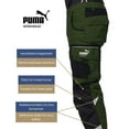thumbnail image 4 of PUMA Workwear Precision X Work Pants for men - Premium Trousers with Multiple Pockets and Reinforced Knees - Ideal for Craftsmen, Manufacturing, and Construction - Oliv - 30W / 30L, 4 of 7