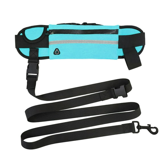 Yunuuuoa Ceinture de Marche pour Chien avec Clip Laisse, Ceinture de Sport Réfléchissante pour Téléphone et Bouteille d'Eau, Sac D\'entraînement Physique Mains Libres pour Jogging Randonnée en Plein Air