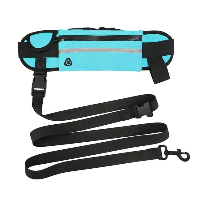 Xihbxyly Bolsa para Pasear Perros, Riñonera Multifuncional, Tejido de Nailon Transpirable, Portabotellas, Bolsillo para Teléfono, Diseño Reflectante para Correr de Noche, Cintura Ajustable de 56 a 12