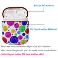 thumbnail image 2 of Tekcoo AirPods Case, [Front LED Visible] AirPods Accessories Cover Compatible with Apple Airpods 1 & AirPods 2 Protective PC Plastic Inner + PU Vegan Leather Pattern Skin & Keychain [Bubble], 2 of 7
