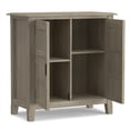 thumbnail image 3 of Burlington 30"WD Wood Transitional Low Storage Cabinet in Distressed Gray, 3 of 9