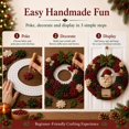 thumbnail image 5 of Brainybites 3D Fabric Poke Wreath DIY Kit - Christmas Wreath Making Kit for Adults, Holiday Door Decor, 5 of 9