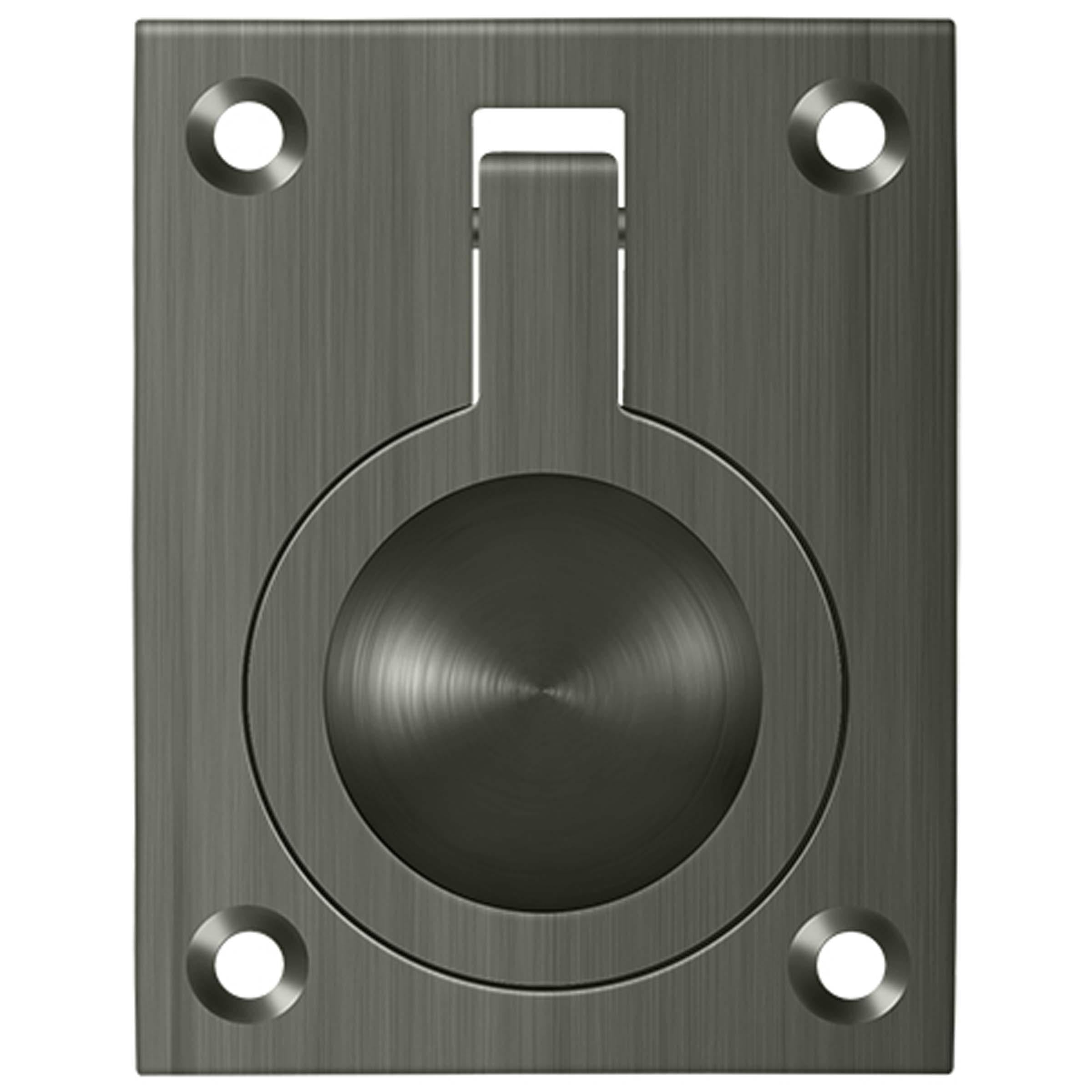 Deltana FRP25U15A 2 1/2-Inch x 1 7/8-Inch Solid Brass Flush Ring Pull