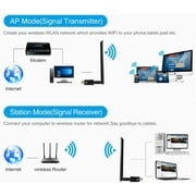 Acofit Wireless USB WiFi Adapter 1200Mbps Dual Band Wifi Dongle 2.4GHz 300Mbps 5GHz 867Mbps High Gain 5dBi Antenna USB