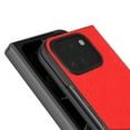 thumbnail image 3 of Case Designed for Google Pixel 9 Pro Fold / Fold 2, Genuine Leather Back + PC Frame Shockproof Anti-drop Lightweight Wireless Charging Phone Case for Google Pixel 9 Pro Fold / Fold 2, Red, 3 of 5