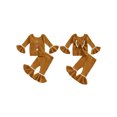 thumbnail image 4 of Gupgi 2Pcs Toddler Girl Christmas Outfits 0-4 Years Buttons Ric-Rac Long Sleeve Tops and Flare Pants, 4 of 8