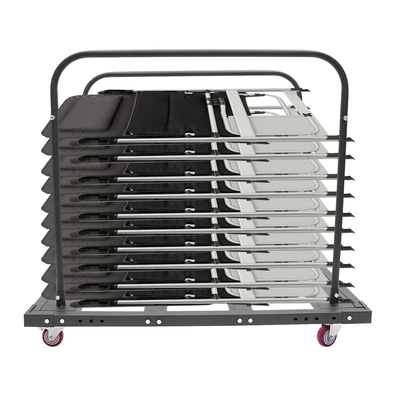 Miumaeov Rectangular Folding Table Cart Folding Table Trolley Dolly Cart For 10Pcs Folding Desk