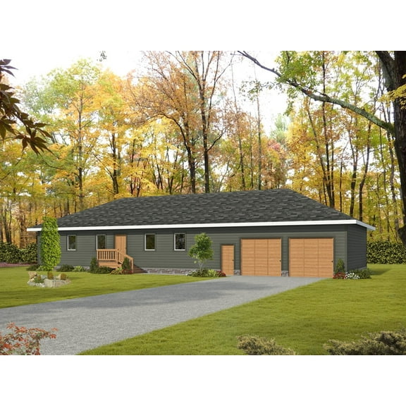 001-2240: Small & affordable 3 Bed, 2 Bath Luxury Home Plan, 1664 Sq Ft: Full Blueprints with License to Build by Home Plan Marketplace - Lesuto